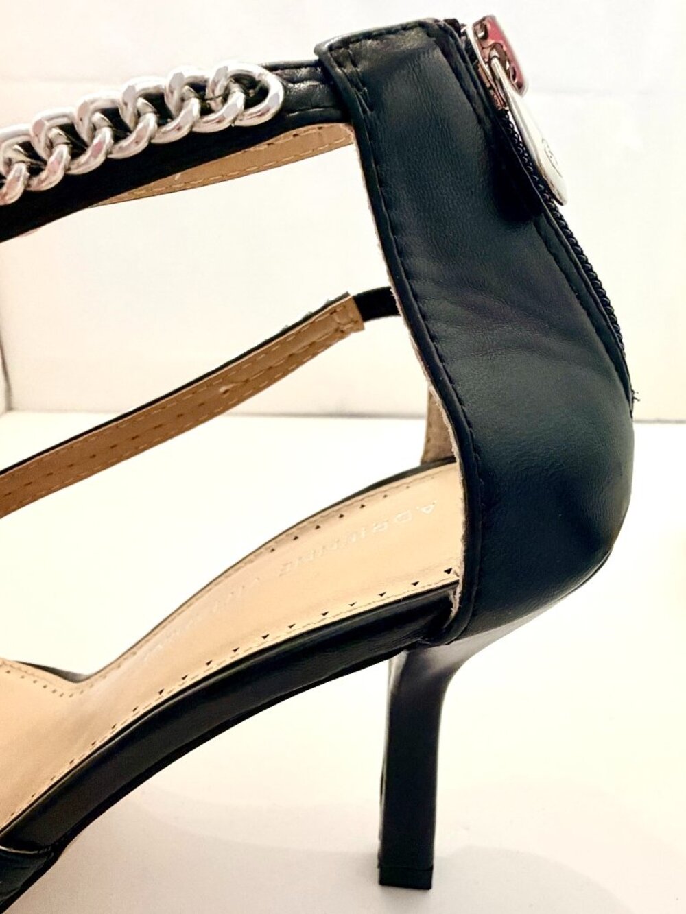 Adrienne Vittadini Women's "Geoff" Dress/Stiletto Sandal In Black - Size 9 - Picture 6 of 11